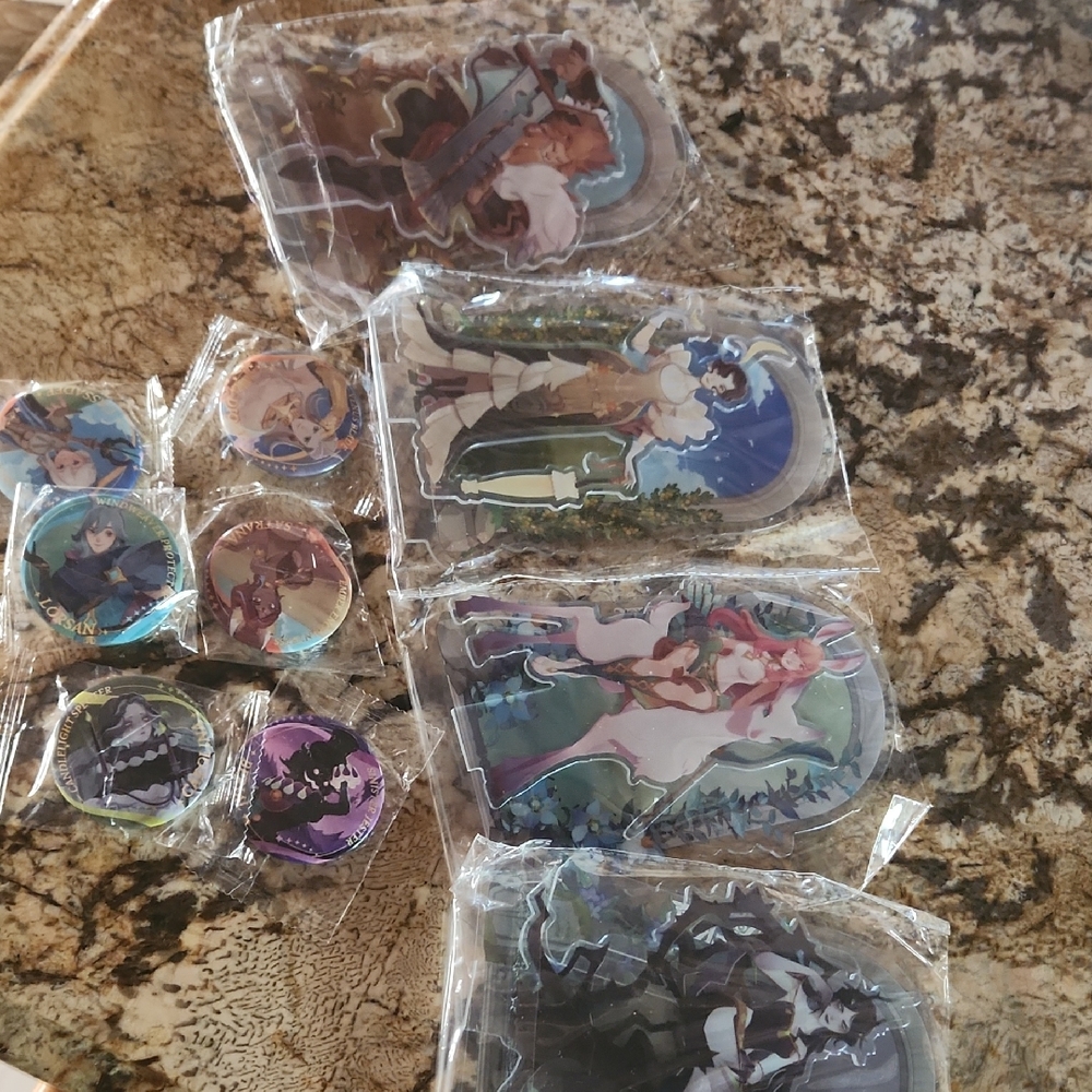 All Anime Character Figures and Pins Set $10